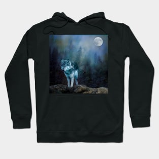 Lone Wolf Moon Hoodie